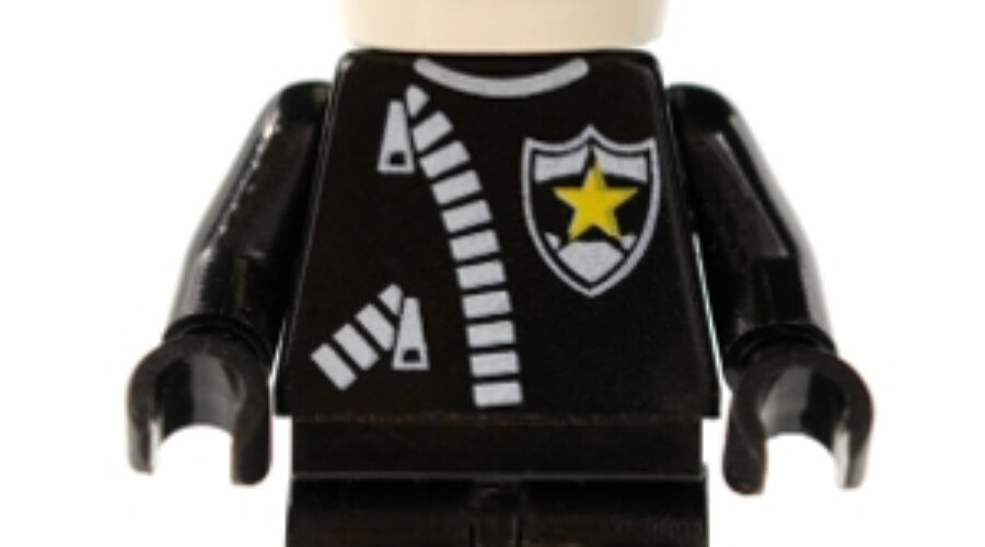 Police - Zipper with Sheriff Star, White Helmet, Black Visor