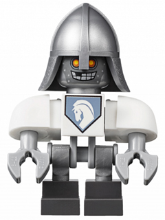 Lance Bot - White Shoulders, Flat Silver Helmet