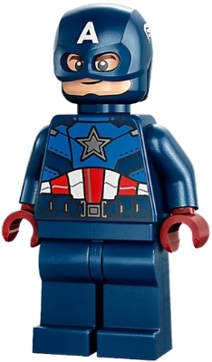 Captain America - Dark Blue Suit, Dark Red Hands, Helmet