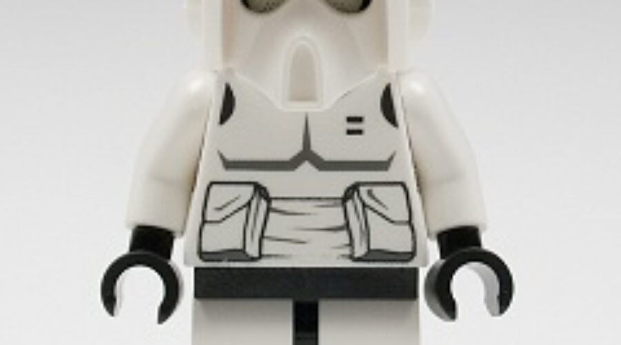 Imperial Scout Trooper - Printed Black Head, Dark Bluish Gray Torso Print