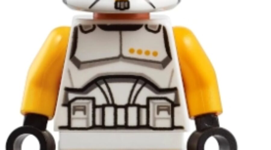 Clone Trooper Commander (Phase 1) - Bright Light Orange Arms, Nougat Head